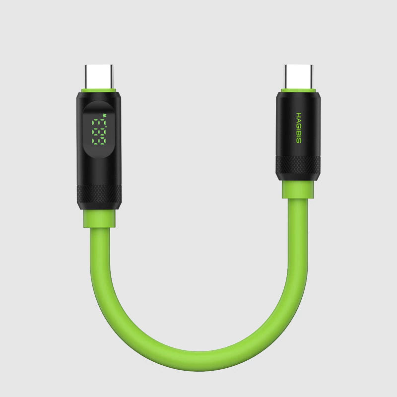 USB C to USB C Short Cable 240W 40Gbps USB4 With LED Display