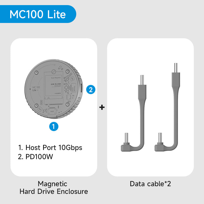 Magnetic M.2 2230 NVMe SSD Enclosure MC100
