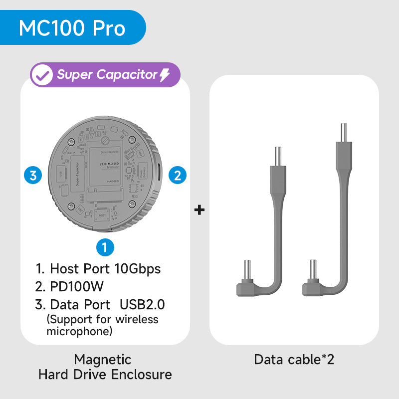 Magnetic M.2 2230 NVMe SSD Enclosure MC100