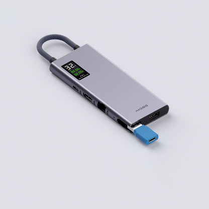 USB C Hub With LCD Display Type C Multiport Hagibis