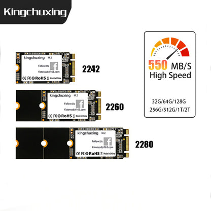 Kingchuxing solid-state drives with speed and capacity information on a white background